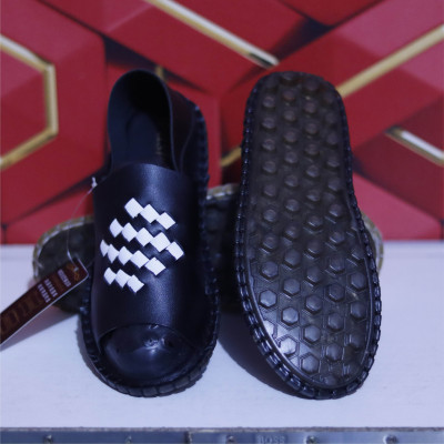 Artificial Leather magic Super Soft Genuine black china Sandal ( kalo binai )