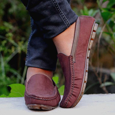 Unique Premium Quality Chocolate Plane Loafer shoes