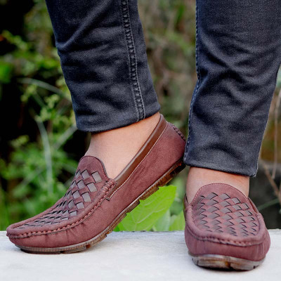 Unique Premium Quality Chocolate Binai Sweet leather Loafer shoes