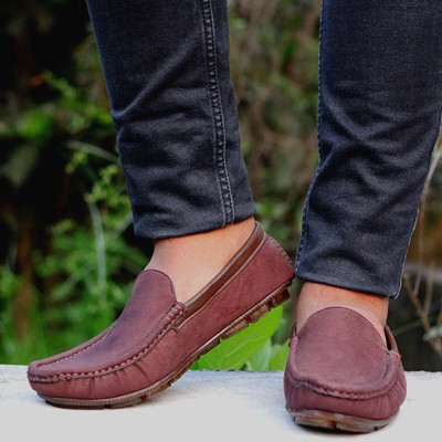 Unique Premium Quality Chocolate Plane Loafer shoes