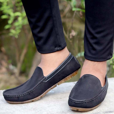 Unique Premium Quality Black Plane Loafer shoes