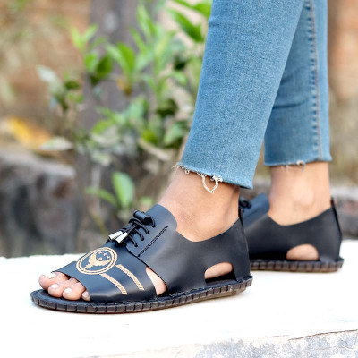 Artificial Leather Magic Super Soft Genuine china [black egale] Sandal