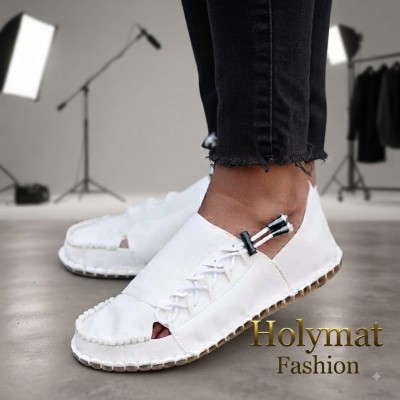 Artificial Leather Magic Super Soft Genuine white button China Sandal